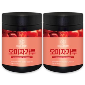 Hello Green Domestic Omija Powder 1+1 (250g+250g) / 헬로우 그린 국내산 오미자 분말 가루 1+1(250g+250g)