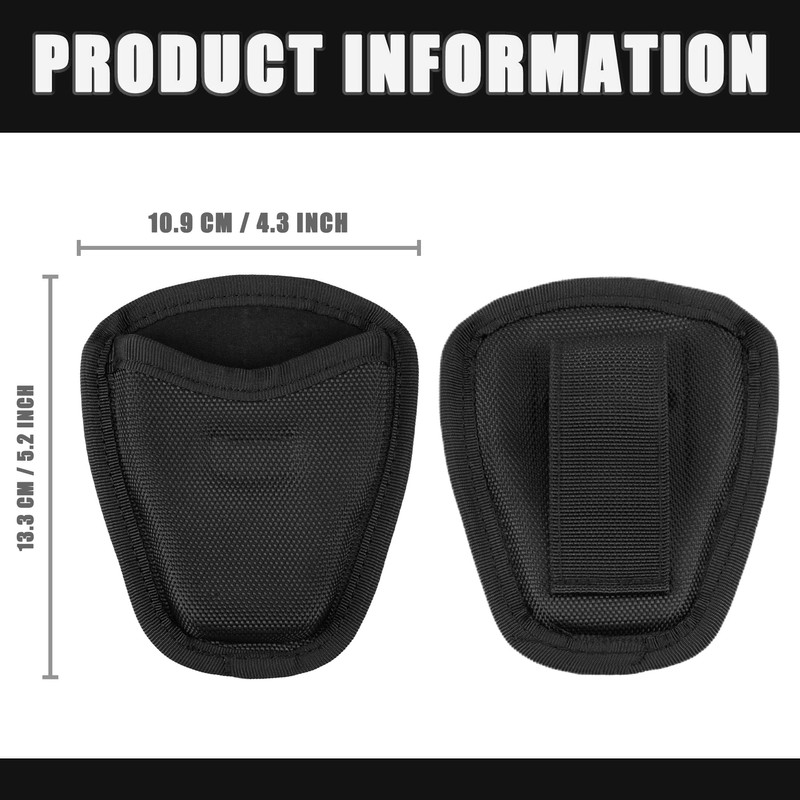Open Top Handcuff Case, Handcuff Holder for Duty Belt, Nylon