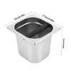 Caja de café de acero inoxidable con barra de goma