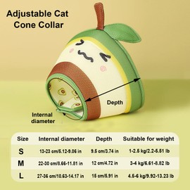 Paifeancodill Adjustable Cat Cone Collar, 2 Pcs Soft Cat Recovery Collar, Adjustable Elizabethan Collar for Cats, Cat Cones After Surgery for Kittens, Adjustable Pet Cone Collar, Cute Kitten Cone (L)