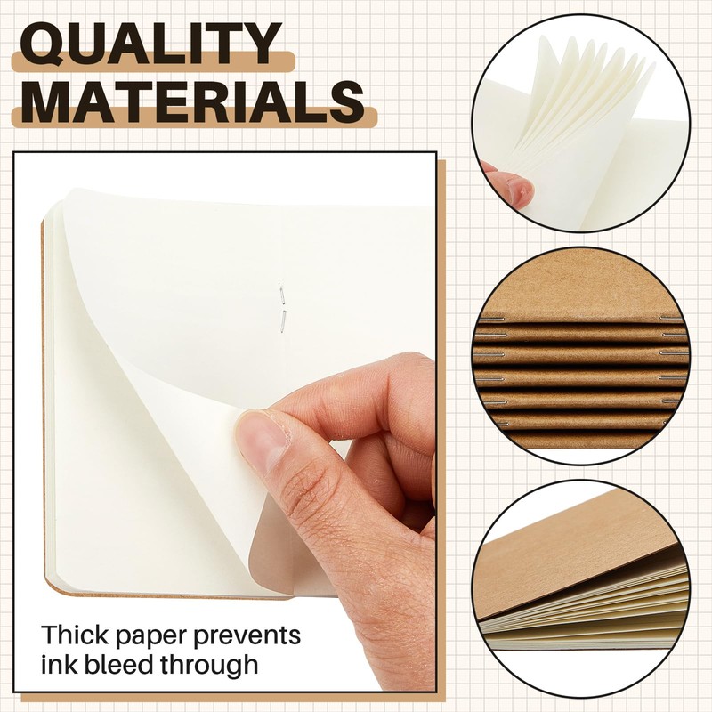 Outus 15 Pcs Mini Pocket Notebook 2.5" x 4" Small