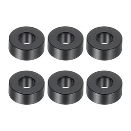 PATIKIL M5 Aluminum Spacers Set of 6 Aluminum 5.2mm ID x 12mm OD x 5mm Length for 1/5" or M5 Screw Bolts, Black