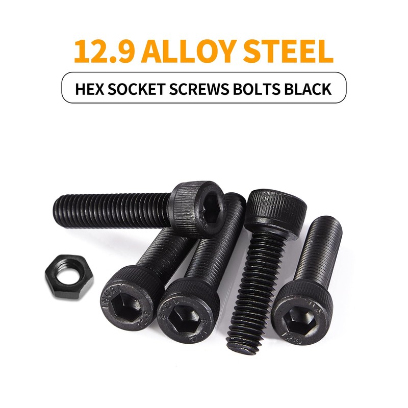 Cicidorai 520Pcs M3 M4 M5 12.9 Grade Alloy Steel,Hex Socket