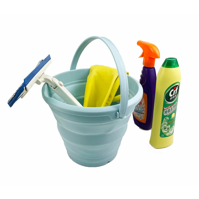 SAMMART - 5.5L Collapsible Plastic Bucket - Foldable Round Tub