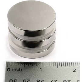 CMS MAGNETICS – (3-Pack N52 Neodymium Disc Magnet Diameter–1.5 x 0.25 Inch – 38.1 x 6.35 mm) Strong Rare Earth Magnet for Science Projects, Home, Office, School, DYI