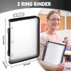 Teling 2 Pack 1 Inch Zipper Binder with 3 Ring