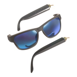 GoodHeye Premium Polarized Sunglasses with Hidden Storage – Style Meets Functionality! (Black Matt, Grey, Blue Mirror)