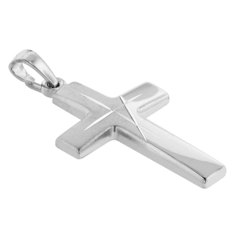 trendor Silver Gents Necklace with Cross Pendant 63607