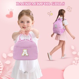 YOOLIFE Backpack for Girls Kids Toddler, Lunch Bags for Teen Girl Kids Birthday Gifts,School Backpack for Girls, Pink S