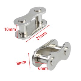 Runseaway 6 Pairs Single Speed Removable Quick Split Chain Link, Reusable Bicycle Missing Link, 1 Speed Bicycle Chain Quick Link Connector, Silver