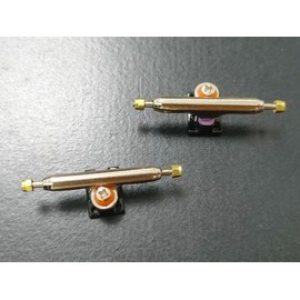 Leefai G3 Professional Fingerboard Trucks with Inverted Kingpin and Single Axles and Pivot Cups -Plating Baseplate (Black, 32MM)