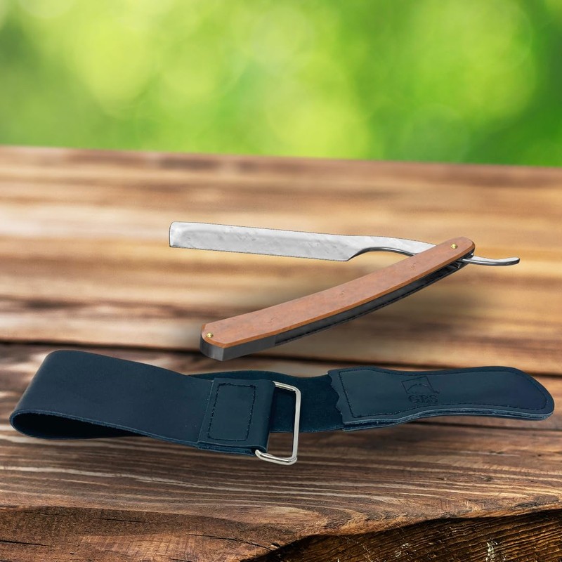 G.B.S Premium Leather Strop for Honing Sharpening Shaving Straight Razors,