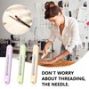 3 Stück Steckbarer Nadeleinfädler, Multifunktional 2 in 1 Nadeleinfädler Nahttrennwerkzeug
