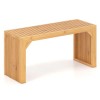 Solid Bamboo Dining and Entryway Bench Indoor and Outdoor Patio