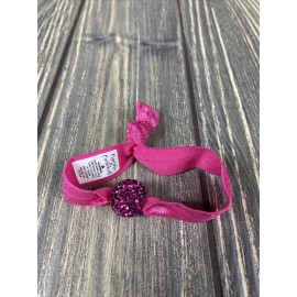 Cupcakes And Cartwheels Hot Pink Ball Hair Tie Bracelet Elastic Girls Rhinestone