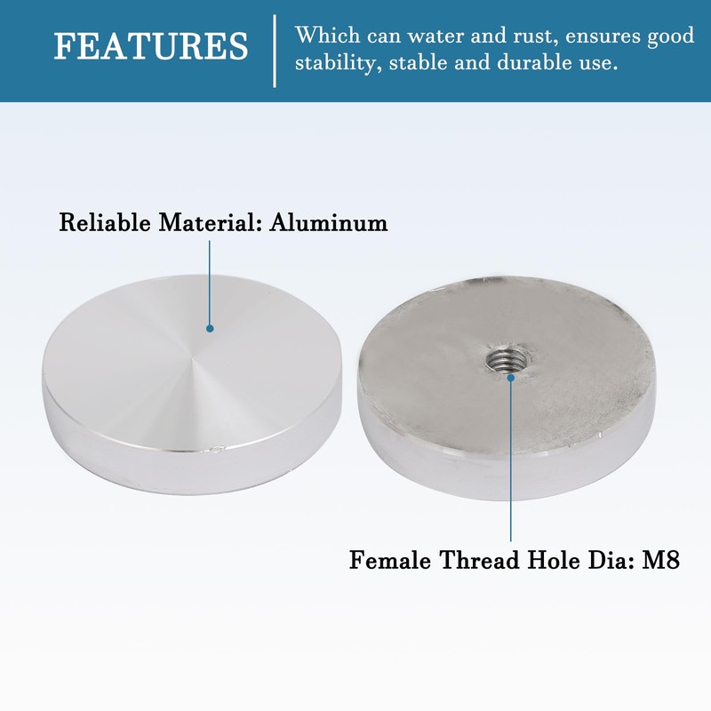 QUARKZMAN 50 mm Diameter Aluminium Disc x 4 Pieces Circular