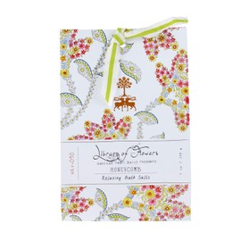 Library of Flowers Honeycomb Salts, 7 oz., Sugared Fig, Ambrosia Honey, Royal Bee Blossom, Bathtub Accessories, Bath Salts for Women, Bath Products, Scented Luxury Bath Salts