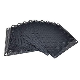 Filtro HFEIX para ventilador de computadora de 140 mm, filtro de polvo de 5,51 x 5,51 pulgadas (largo x ancho), color negro, paquete de 10, Negro, 80x80mm