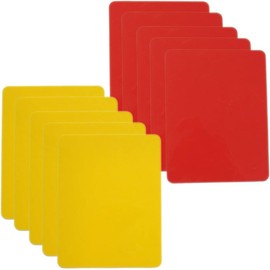 GANPUB 10 pcs Referee Card Set Sports Soccer Referee Warning Cards for Football Soccer Coach and Referee Gear（ Red Yellow）