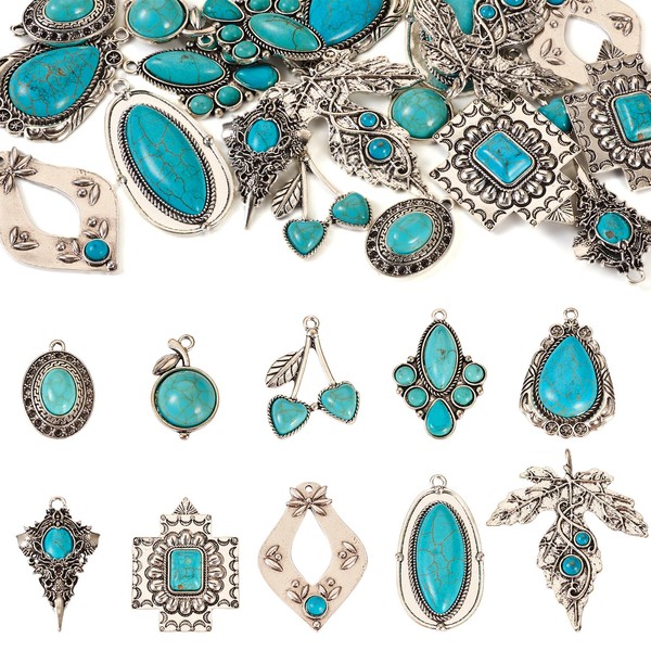 Pandahall Tibetan Turquoise Earring Charms Western Jewelry for Women Bohemian
