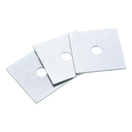 sourcing map 5pcs M16x75x3mm Square Plate Bearing Washers Carbon Steel Plate Square Plate Washers Flat Pad Spacer Gasket for Hardware Fastener