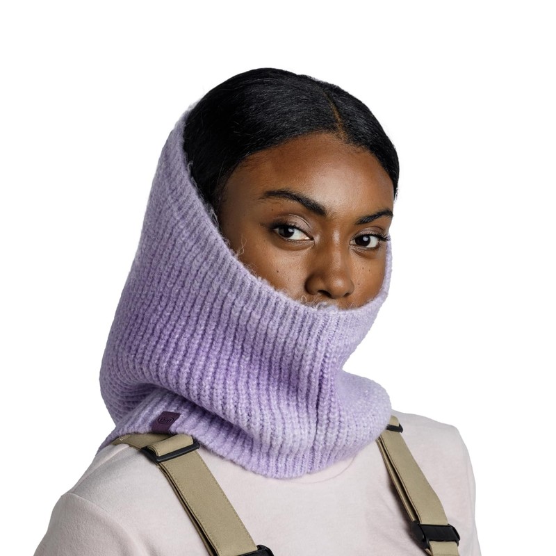 Buff Knitted Neckwear Neck Gaiter, Lavender, One Size