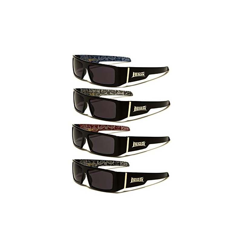 Locs Gangsta Sunglasses Various Combos 58 Style (4 Pack Blue,