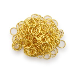 WEBandBUY Jump Rings 8 mm Diameter Gold 15 g Approx. Pack of 160