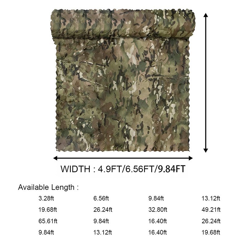 WINWAY Camo Netting Camouflage Net Bulk Roll Sunshade Mesh Net