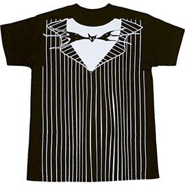 Nightmare Before Christmas Jack Skellington Costume T-Shirt-Medium Black
