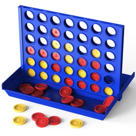 Pup Go Medium Size 4 in a Row Game for Kids Ages 3+, Classic Family Board Game for Kids & Adults, Perfect Educational Toy for Boys Girls, Portable 2-Player Strategy Games Foldable with 6 Spare Discs