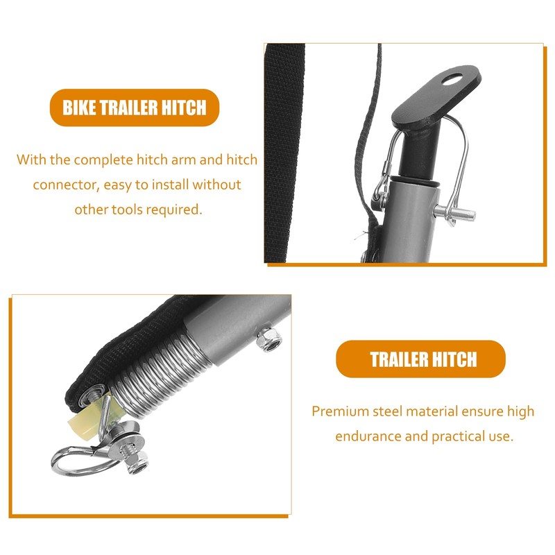 Veemoon Bicycle Trailer Adapter, Universal Bicycle Trailer Coupler, Steel Bicycle