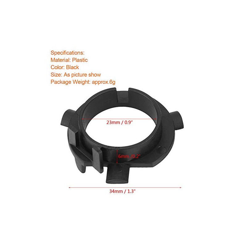 H7 LED Headlight Adapter, 1 Pair Plastic H7 LED Retainer