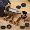 200 Pcs Plastic Screw Head Covers, Black Screw Caps, Fold