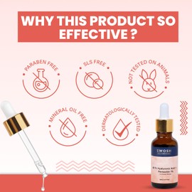 SWOSH 1% Hyaluronic Acid Serum 30 ML Lightweight & Hydrating Serum For Intense Hydration(Normal To Dry SKIN) With Glycerine and Aloe Vera For Skin Illumination
