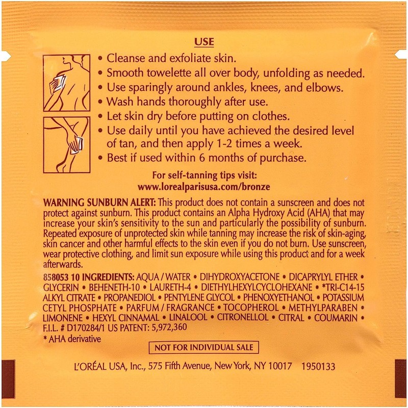 Loreal Paris Sublime Bronze self tanning Towelettes for body (3
