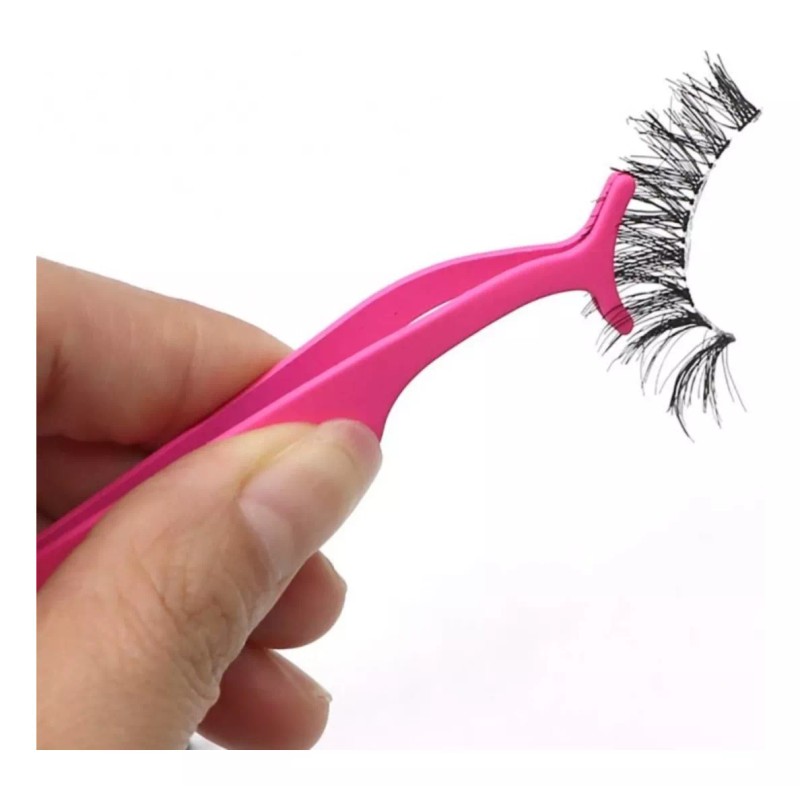 variable Kit 6 Pestañas Postizas Pegamento Pinzas Tijeras Cepillo