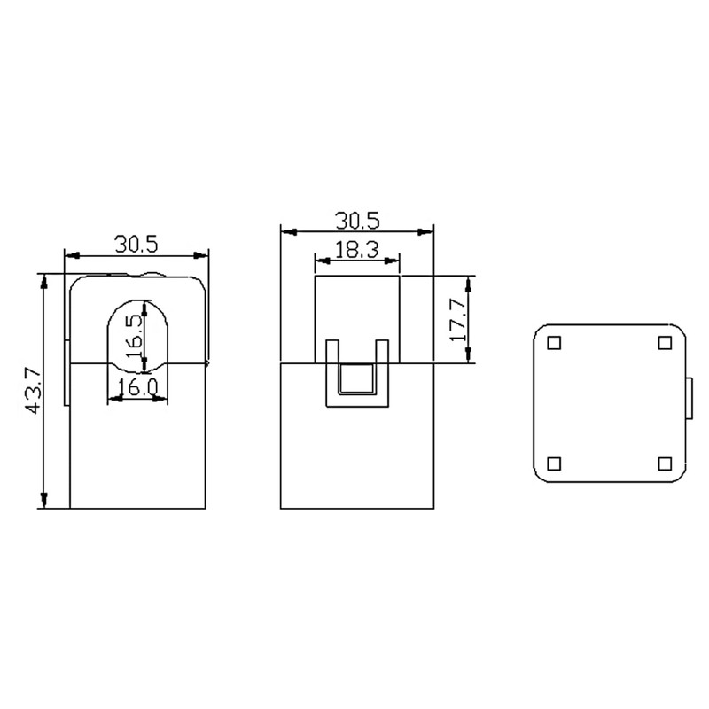 OB-WCT-T10 Split Core Current Transformer 100A/0.333v (333mV) 0,5%