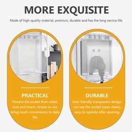DOITOOL 2pcs Socket Protector Cover Cover Outdoor Plug Protector Made of Insulated Material