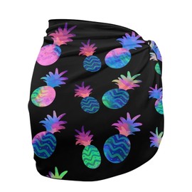 Yorfeemge Colored Pineapple Swimsuit Cover Ups for Women Beach Cover Ups Sheer Chiffon Bikini Wrap Skirt for Swimwear Sarong Wraps for Women