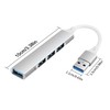 YACSEJAO 4-Port USB Hub, Ultra Slim USB 3.0 & 2.0