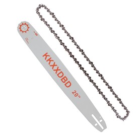 KKXXDBD 20 Inch Chainsaw Guide Bar and Chain, Advance Cut Replacement for Chainsaw, .325” Pitch, .058" Gauge, 76 Drive Links. Fit for 45CC 52CC 58CC 62CC Chainsaw