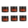 6PCS 10ml Amber Glass Jars Empty Small Round Jars Vials