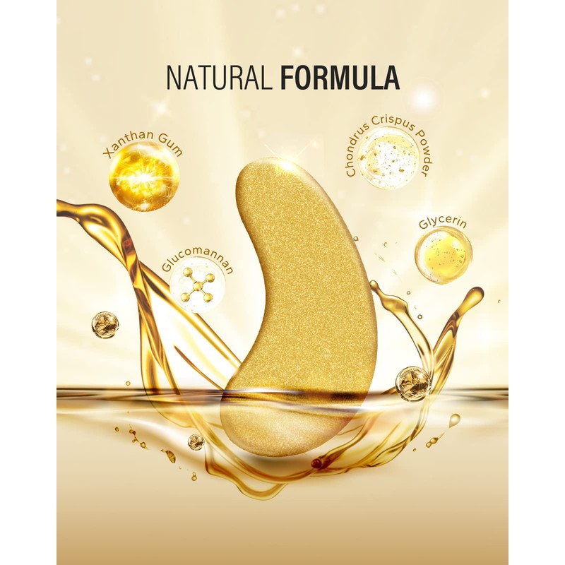 Maskiss 24k Gold Under Eye Patches (30 Pairs), eye mask,