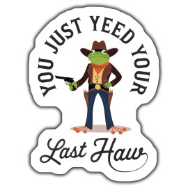 Unbranded FUNNY COWBOY FROG Magnet, WESTERN MEME Magnet, CUTE ANIMAL PUN Magnet, YEEHAW