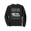 White 911 Drift Car Ugly Christmas Sweater Sweatshirt
