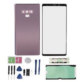 Phone Glass Screen and Rear Door Phone Screen and Rear Panel Repair Kit for Galaxy Note 9 Purple