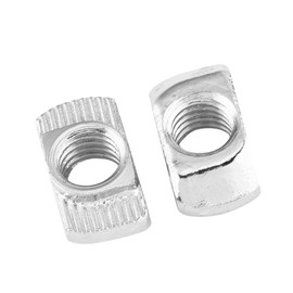 EU30-M6*16.5 * 8 50pcs T-Slot Hammer Head Nut, Zinc Plated Carbon Steel Furniture T Nut, Tee Nuts for Aluminum Profile Woodworking