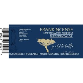 Balm of Gilead Frankincense and Myrrh Essential Oil for Skin - Rare Boswellia Neglecta Relieving Passive Organic Essential Oil - Fully Sustainable, Wild-Harvested, 2 Bottles of 10ml Each