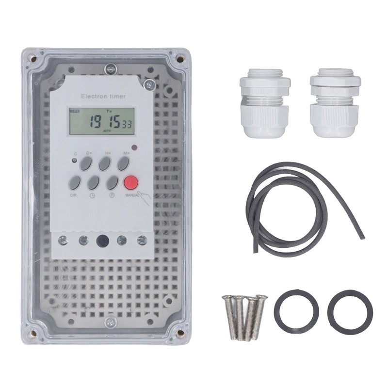 Swimming Pool Pump Timer Waterproof Digital Timer Box Programmable Time